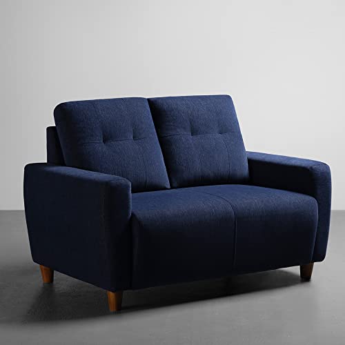 Image of Sleepyhead Yolo Designed by Duroflex - 2 Seater Sofa |Premium Fabric, Plush 3 Layer Cushioning |Modern Buttonless Tufted & Anti-Sag Comfort |Stylish & Durable |3 Years Warranty - Berry Blue