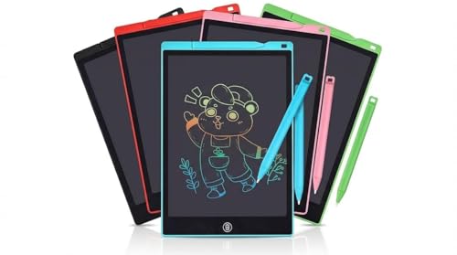 Image of LCD Writing Tablet 12 Inch, Erasable Doodle Board Writing Board for Kids, Colorful Drawing Tablet Handwriting Sketch Pad Learning Toy, Christmas Birthday Gift for Boys Girls 3+ (Blue)