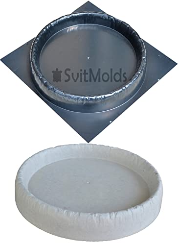 Concrete Mold DIY Large Round Tray 15.75 in Decorative Preiss Concrete Vanity Tray D73