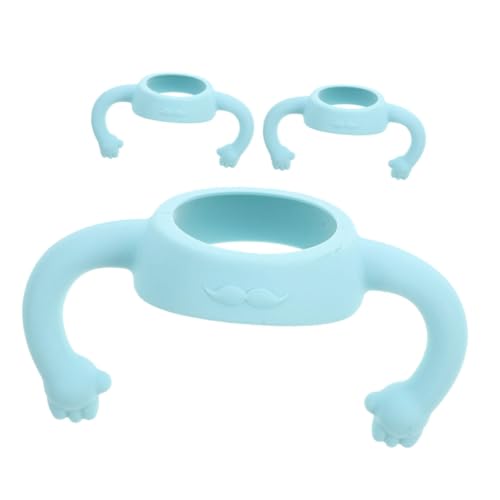 UPKOCH 3 Piezas Mango de botella de silicona primero manijas de botellas de leche Manija de botella de bebé Accesorios para biberones empuñadura manijas de biberones para pequeños