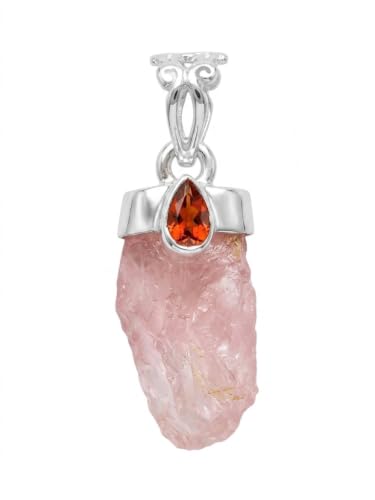 Natural Pink Rose Quartz, Garnet...