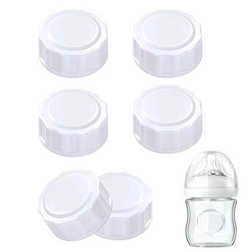 Image of (6-PCs) Travel Bottle Caps Compatible with Avent Bottles-Baby Bottle Lid-Bottle Lids Replacement-Rewritable Sealing Discs for Avent Wide Mouth Bottles-Travel Caps