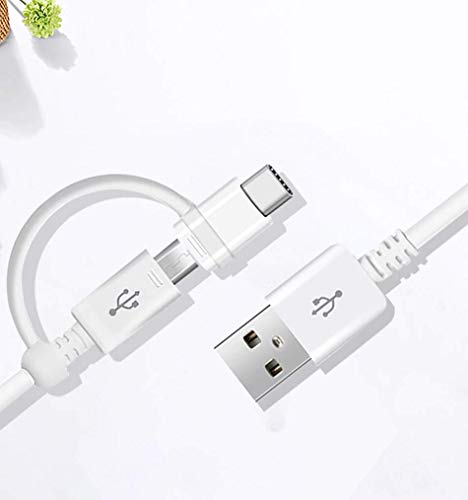 Full 5A Usb Data Cable Works For Xiaomi Xiaomi Redmi Note 11 Pro With Microusb And Usb Type-C Adapter For True Dual Fast Quick Charge Speeds! (White) #TOP3