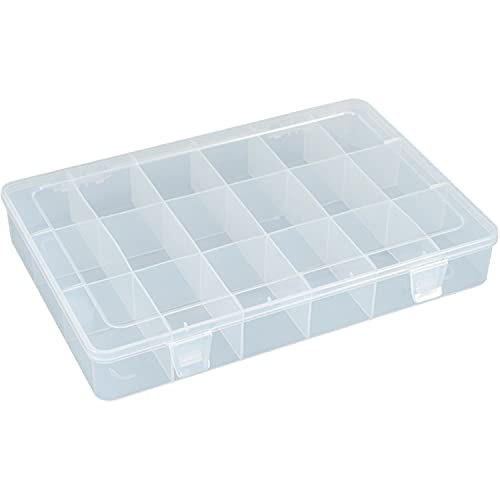 Image of 2 Packs 30 Large Grids Sewing Thread Organizer Storage Box,with Adjustable Dividers,Clear Plastic Container Holder for Embroidery,Washi Tape