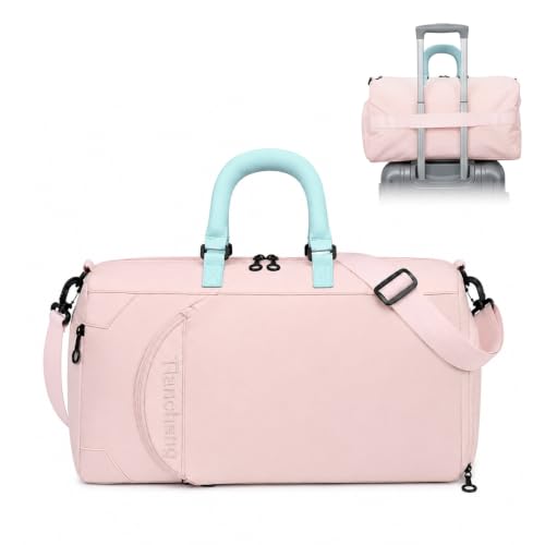 Image of Palay Womens Duffle Bag Large Capacity Travel Shoulder Bag with Quilted Design and Separate Shoe Compartment for Gym Overnight and Short Trip Use