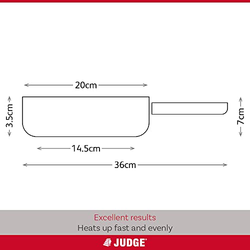 Judge Everyday 20cm Frying Pan, Stay Cool Handle, Aluminium, Dishwasher Safe, Not Suitable for Induction Hobs, Compatible with All Other Hobs - Image 6