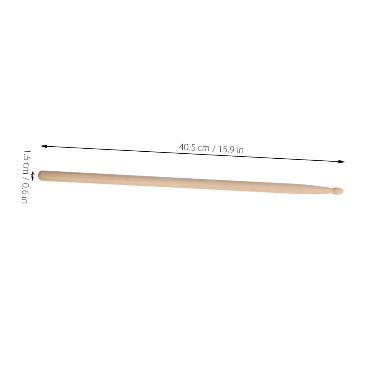 12 Pares Baquetas Batería de Madera para Jazz con Punta Redonda Diseño Equilibrado y Agarre Cómodo para Práctica y Actuaciones Profesionales