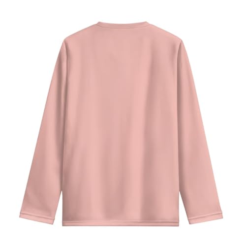 Image of Girls Long Sleeve Shirt with Cute Graphic Casual Pullover Tops 3-16Y