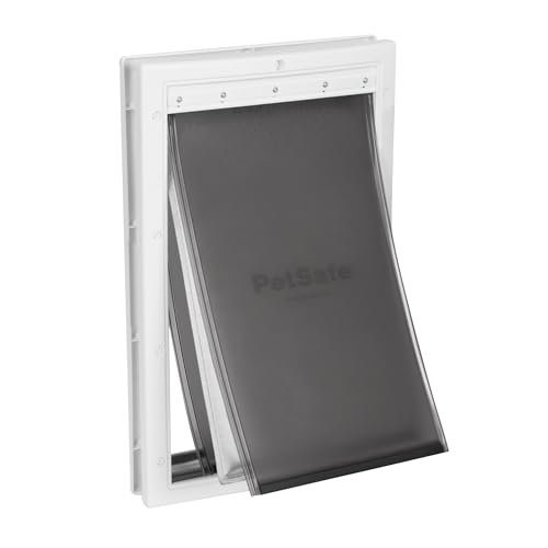 PetSafe - Porte pour Animaux de Compagnie pour Conditions Climatiques Extrêmes - Triple Volet, Économie d'Énergie, Cadre Personnalisable - Grande