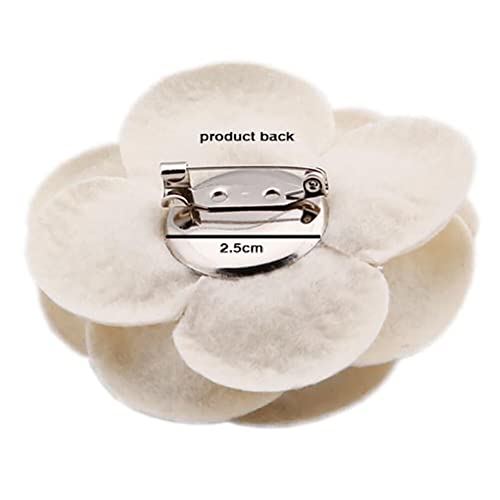 Image of Set of 6 Camellia Brooch Camellia Corsage Fabric Flower Hair Clip Artificial Flower Brooches Lapel Pin for Hat Bag Dress Suit, Exquisite Gifts for Women Girls Type 1