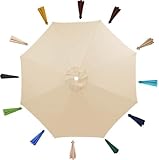 Patio Umbrella Replacement Canopy, 8 Arm Umbrella Replacement Cover,...