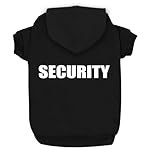 Izefia Security Dog Hoodies Clothes Apparel Winter Sweatshirt Warm Sweater Cotton Puppy Hoodie for Small Dog Medium Large Cat Black, 5XL
