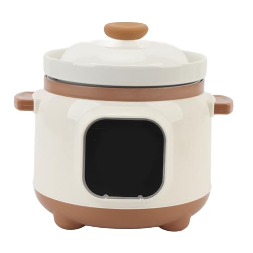 Hot Pot électrique amélioré, Mijoteuse électrique 235 W en Céramique, Faitout électrique, Cuiseur de Bouillie de Soupe en Céramique de 1,8 L pour Simple (Prise UE)