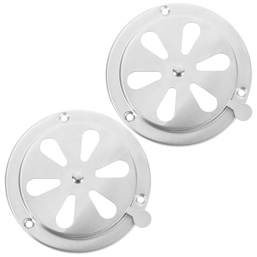 ARTIBETTER 2 Piezas cubierta de escape respiradero Malla rejilla ventilacion rejillas para ventilacion cubierta de la rejilla de ventilación cubierta de ventilación de aire de metal Silver
