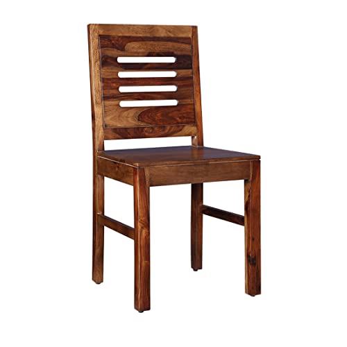 Image of Wooden Dining Chairs Only | Wooden Dinning Chairs | Dining Room Furniture with Cushions | Dining Chair Set of 2 | Study Chair with Cushion for Dining in Teak
