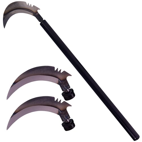 Uarepretty 28 Hay Knife Cutter Net Wrap and Twine Cutter Hay Bale Cutter Farm Knife Hay Cutting Knife Cut Mesh Hay String Tools for Landscaping Flowerbeds and Nursery Stock Black Carbon Steel.
