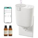 MQLMF Plug in Diffuser - 800 Sq Ft,No Wobble Design,Secure Wall Fit,Timer Control&Scent Intensity Button,Bluetooth APP,Waterless Scent Diffusers Home,Essential Oil Plug in Wall Diffuser – White