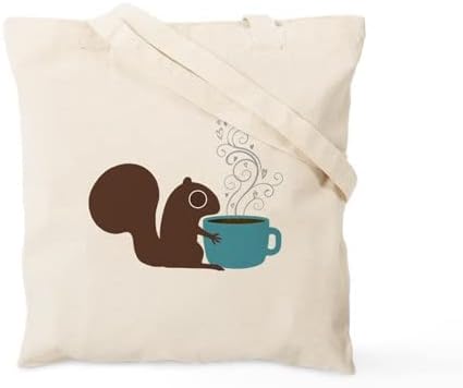 Miniatura 2 de CafePress Bolsa de lona natural para ardillas de café
