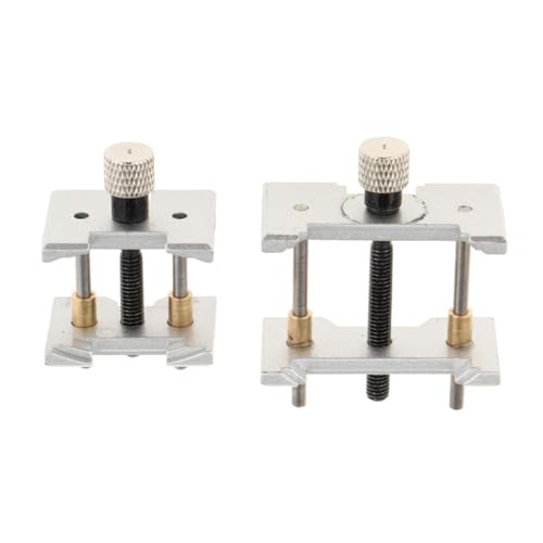 PEWETE 時計ムーブメントホルダー2個、時計職人ツール、伸縮式腕時計ケースバイスクランプ、時計ムーブメント固定ベース