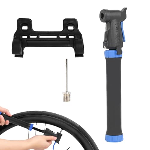 Qkbuza Bomba De Aire Portátil Para Neumáticos De Bicicleta - Inflador Portátil Para Ciclismo,Inflador De Alta Presión Accesorio Ciclismo Para Bicicleta de Carretera Senderismo Camping Ciudad