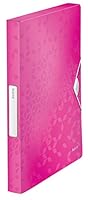 Leitz 46290023 Ablagebox WOW, A4, PP, 30 mm, pink metallic