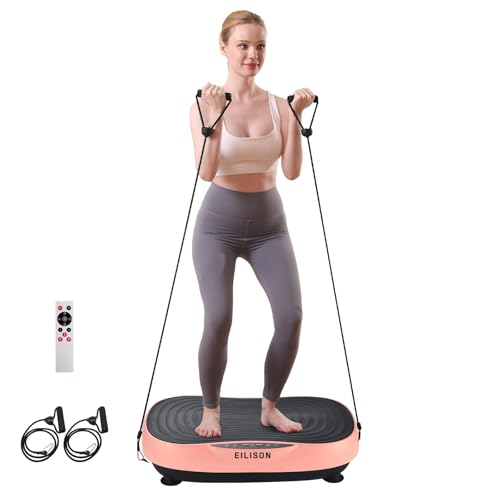 EILISON Glory Vibration Plate Exercise Machine - Whole Body Workout Vibration Fitness Platform Equipment for Home & Travel Workout, Weight Loss, Toning & Wellness