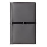 [ asoboze ] パスポートケース 手帳ケース 耐水 日本製 母子手帳 航空券 多機能収納 トラベルケース SIMカード スリット 診察券 旅行 フリーポケット 海外旅行 アソ Travel file Flip トラベルファイル フリップ ブラック×ブラック fg-m353-bl-bl