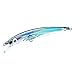 Yo-Zuri Crystal 3D Minnow Sinking Lure, Silver Black, 5-1/4-Inch