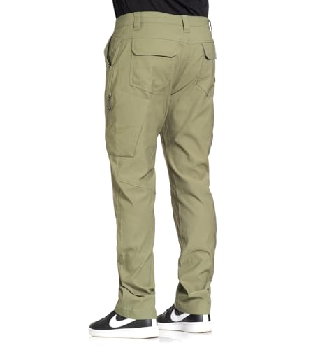 Sullen Men's Expedition Stretch Tattoo Lifestyle 6 Pocket Storage Zipper Cargo Pants (US, Numeric, 40, Regular, Regular, Olive)2
