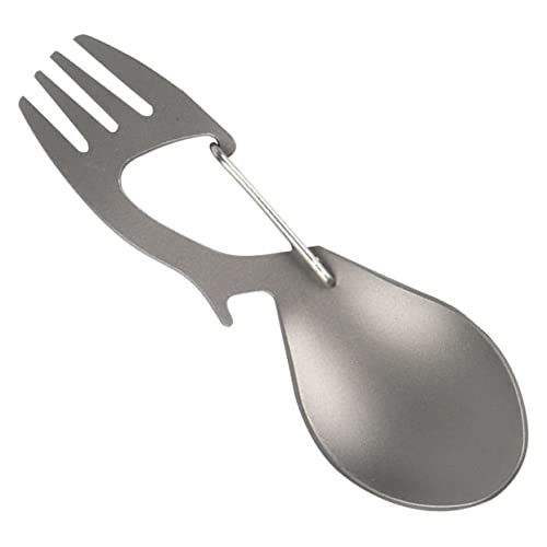 TOGEVAL 多機能スポーク キャンプ用 軽量 製フォークスプーン ボトルオープナー付き アウトドア用 携帯用具 旅行 錆びにくい 耐久設計