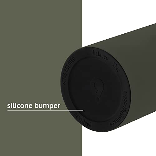 Qbottle Insulated Water Bottles With Carabiner Lid – Stainless Steel Water Bottle – Leak Proof Metal Water Bottle – No Sweat – Wide Mouth – Forest Green, 27 Oz #TOP3