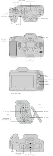 Blackmagic Design Cinema Camera 6K (Full Frame Sensor, L Mount) Power Bundle (CINECAM60KLFL) – Includes Two (2) Additional NP-F570 Batteries, Dual Battery Charger, and SolidSignal Microfiber Cloth