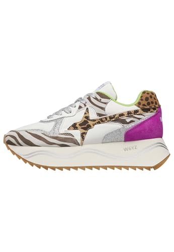 Deva W. Plat Oxford W6YZ baskets femme noir blanc fuchsia pointure 38
