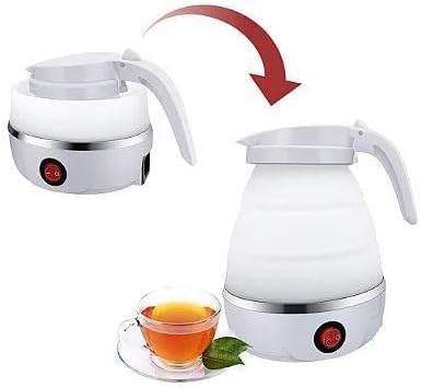 Chaleira Jarra Elétrica De Silicone Dobrável Retrátil Chaleira Dobrável Portátil 110v 600ml (Branca)