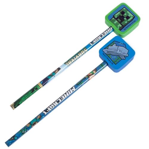 Crayons Minecraft avec décors de papeterie pour enfants