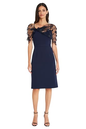 Maggy London Sweetheart Neckline Spaghetti Strap Shawl Detail | Semi Formal Dresses for Women