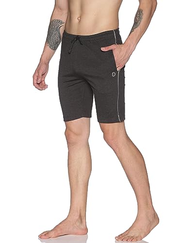 Image of Dollar Cotton Rich Fabric Solid Men's Shorts | Contrast Piping | One Side Zipper Pocket with Embossed Branding | Self Waistband with Drawcord | Wide Array of Attractive Colours