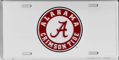 Alabama Car Decal UNIVERSITY ALABAMA Vanity RISING TIDE License Plate UA Crimson Roll NCAA Alabama License Plate Metal