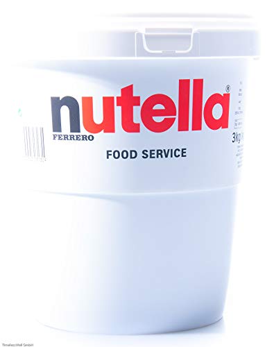 nutella Nuss-Nougat-Creme im praktischen 3 kg Eimer cremiger Haselnuss-Schoko-Aufstrich für Brot Backenund Rezepte 1 Eimer (3000 g)