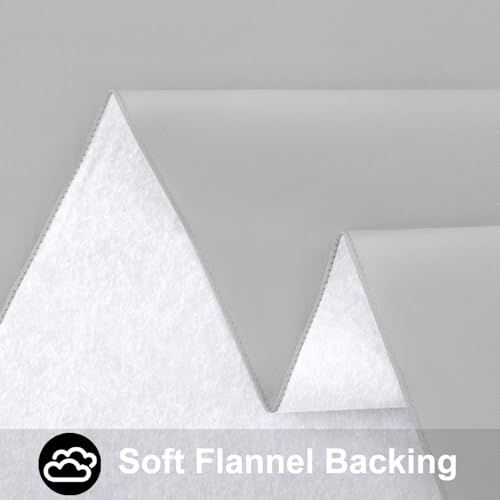 Image of Smiry Square Table Cloth 60x60 Inch, Waterproof Wipeable Vinyl Tablecloths Protector, Oil Spill Proof Plastic Table Cover for Dining, Picnic, Camping, Outdoor, Light Grey