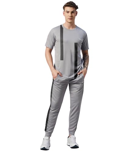 Image of Chrome & Coral MEN COLORBLOCK POLYESTER TRACKSUIT CH Set5060