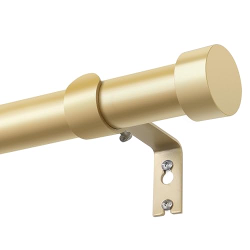 KAMANINA Gold Curtain Rod 32 to 58 Inch (2.6-4.8 Feet)