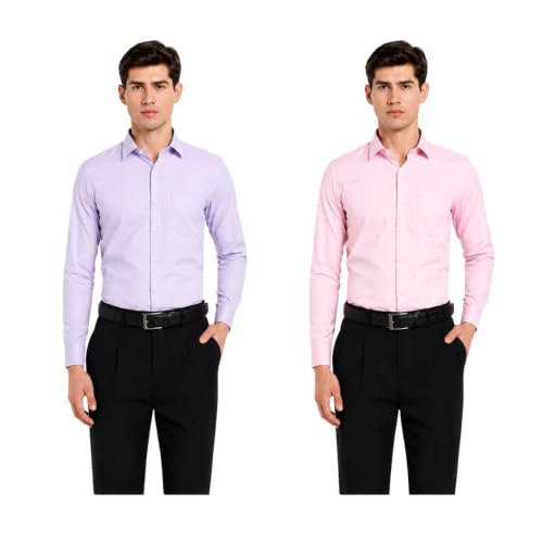 Image of Men's Solid Formal Shirt | Premium Cotton Rich Full Sleeves Shirt | Comfort Fit Office Wear Shirt with Single Chest Pocket | Stylish Casual & Formal Shirt for Men