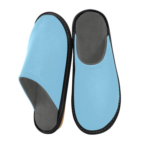 Image of ODAWA Cute Blue Bride Soft Memory Foam House Slipper, Washable Fall House Slippers Size 6.5-7