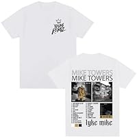 Camisetas con Estampado Gráfico De Rapero Myke Towers para Hombre Y Mujer, Moda Hip Hop, Camiseta De Gran Tamaño, Camiseta Informal Cómoda De Manga Corta 2 (C S)