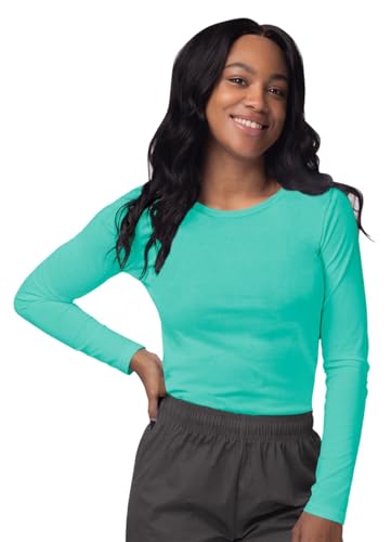 Image of Sivvan Scrubs for Women - Long Sleeve Comfort Underscrub Tee 3-Pack