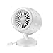 XUnion Wentylator ładujący USB przenośny klimatyzator biurkowy turbina mini wentylator YS6, Biały nr 2, M