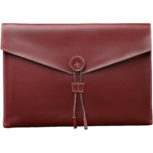 レザー製ビジネスブリーフのドキュメントケース。牛革素材で防水性,大容量で A4 用紙の資料保管に最適。オフィスバッグとして資料収納に,入職や各種ビジネスシーンでも使える実用的な革製封筒袋です。 (C)