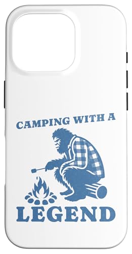 Camping With A Legend Retro Sasquatch para hombres, mujeres y niños Carcasa para iPhone 16 Pro