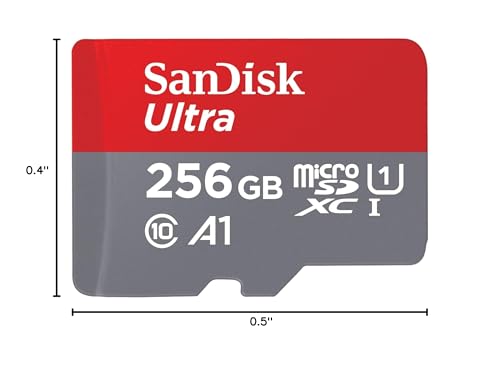 Image of [Older Version] SanDisk 256GB Ultra microSDXC UHS-I Memory Card with Adapter - 120MB /s, C10, U1, Full HD, A1, Micro SD Card - SDSQUA4-256G-GN6MA | Up to 120MB per S Read, UHS-I Class 10, A1 App Performance, Full HD Compatible